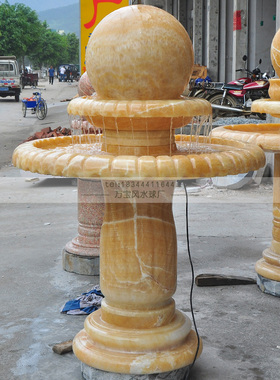 天然石材流水喷泉宾馆大堂工艺品