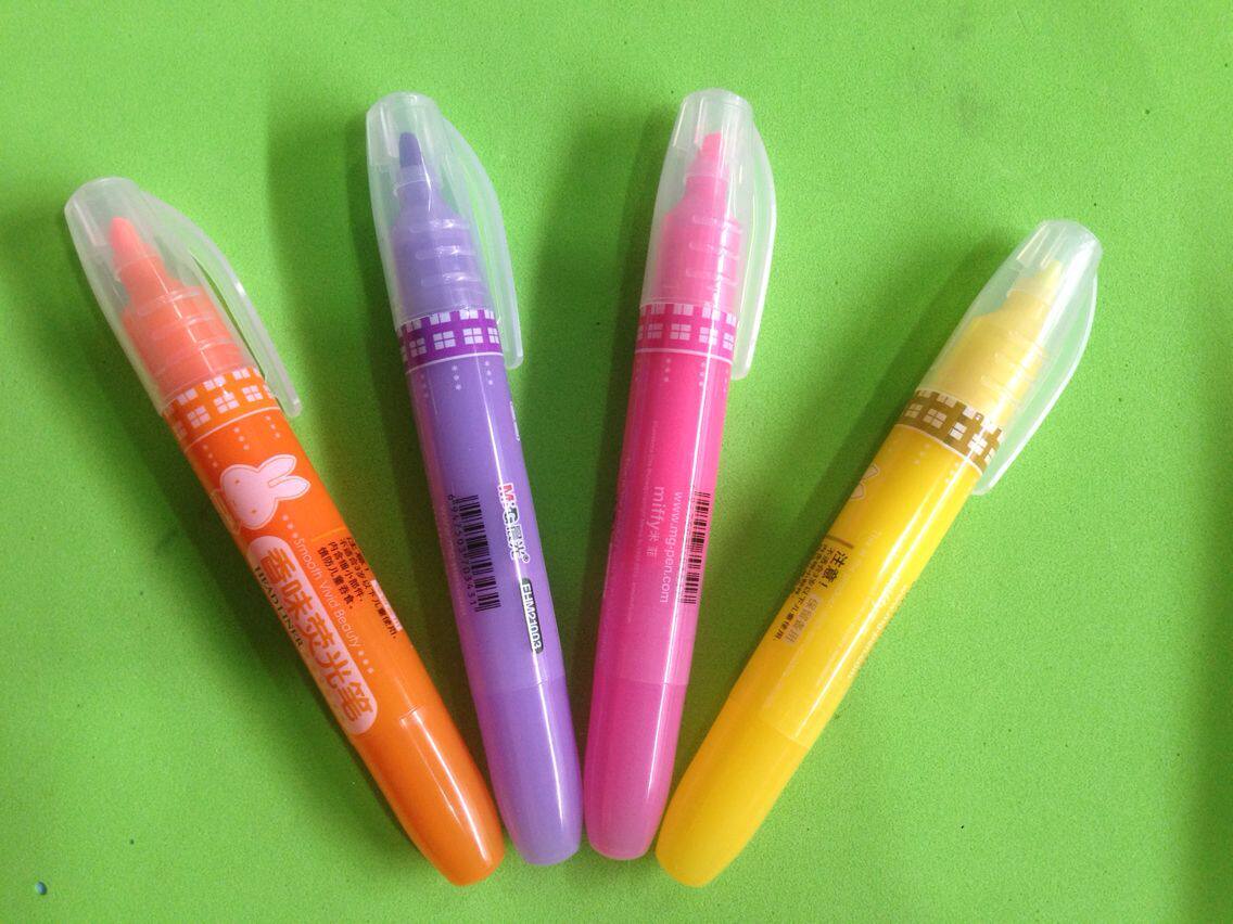 晨光米菲荧光笔 香味斜头6色大容量荧光笔 标记笔 韩国款 21003