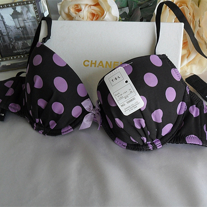 库存处理夏季紫色圆点薄款可插片双排扣小清新透气内衣乳罩文胸女|msdalam kategori Pakaian Dalam/seluar dalam lelaki/tracksuit, Bra - dari Buy2taobao.com untuk memberikan perkhidmatan ejen Taobao profesional membeli