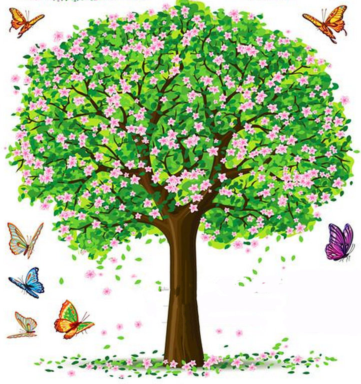 树墙贴贴纸卧室自粘贴画家装创意墙壁床头贴纸客厅电视背景可移除