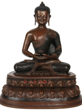 纯铜摆件尼泊尔密宗三宝佛