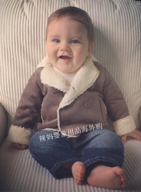特价清仓正品国内现货OSHKOSH童装男婴男宝宝仿皮草外套大衣咖色