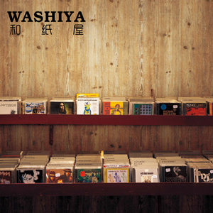 【和纸屋】美式怀旧复古木纹卧室书房 进口日本墙纸壁纸 按米卖
