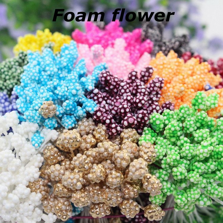 厂家批发丝网花材料 丝袜花 泡沫花心花蕊 5mm 郁金香 牡丹芯