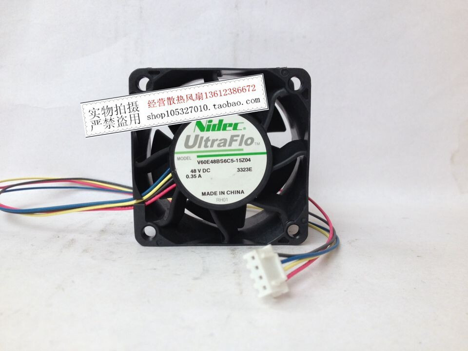 正品NIDEC V60E48BS6C5-15Z04 48V 0.35A 6038 双滚珠散热风扇
