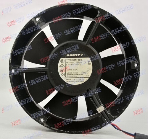 原装德国EBM PAPST TYP 6248N/15R 48V 17W 散热风扇15CM