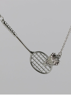 羽毛球吊坠定制羽毛球配饰纯银