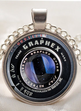 英国代购Camera㊣ 手作创意摄影师礼品黑色相机镜头挂件项链