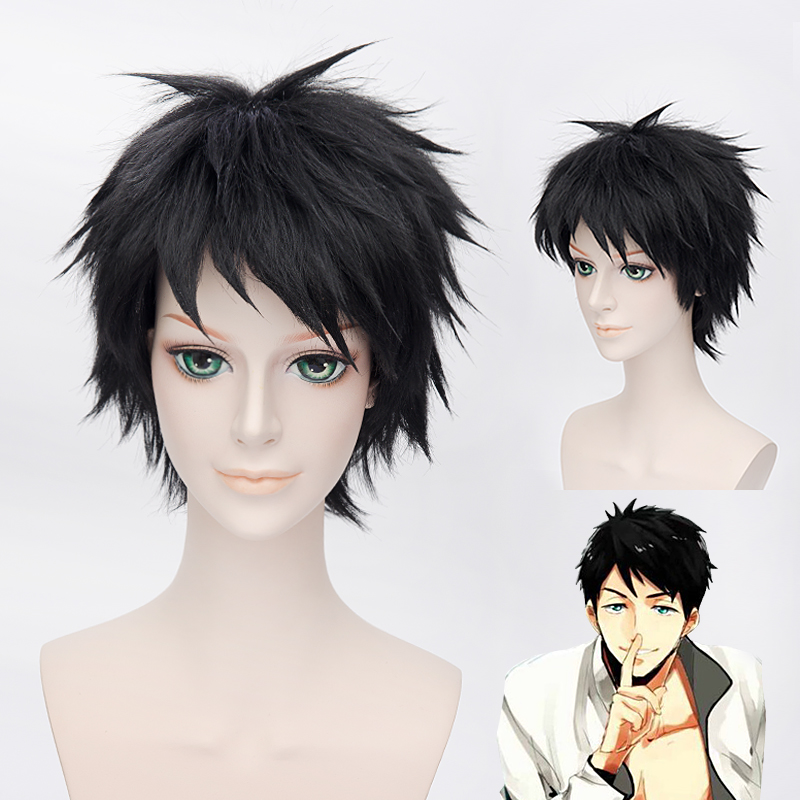 孙哲平 韩文清 山崎宗介 野崎梅太郎方锐cosplay假发黑色反翘短发