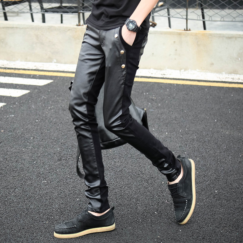 Pantalon cuir homme serré pour jeunesse - Ref 1494023 Image 1