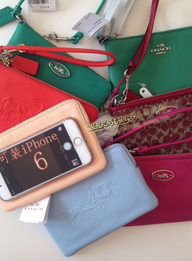 美国Coach 65154 52392 65990B 65985手拿手机零钱包 上海现货