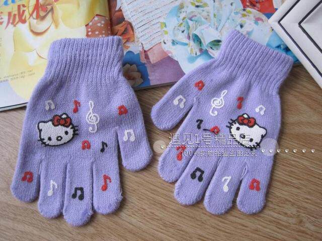 Gants pour fille en acrylique - Ref 2150340 Image 1