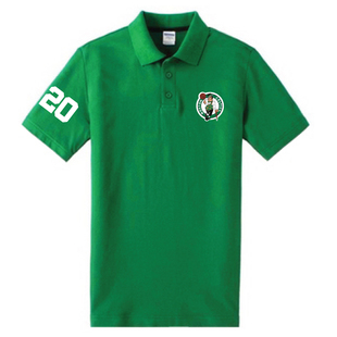 夏季凯尔特人20号雷阿伦球衣训练服男女拼色翻领短袖Polo衫半袖