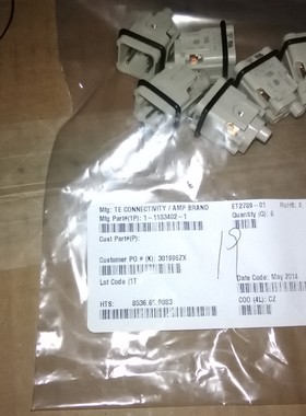 1-1103402-1 泰科/安普 TE/AMP 原装正品连接器 接插件 现货期货