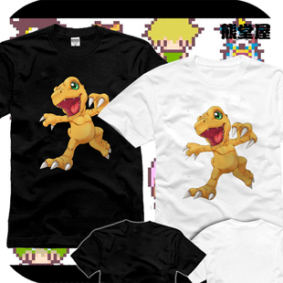 数码宝贝数码暴龙digimon亚古兽纯棉衣服T恤短袖