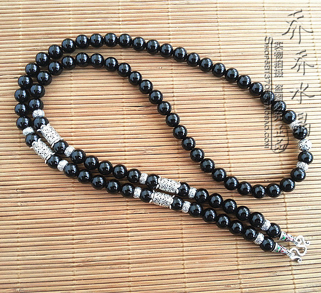 黑玛瑙泰银S925纯银配件项链银色泰国佛牌毛衣挂链可定做其他款式
