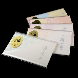 日本和纸茶道茶点纸 禅怀纸20枚多款选 利休百首/喫茶去/一期一会