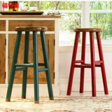 Американский железный бар с твердым деревом, скамейка, высокий стул с высоты
