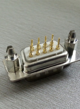 供车针db9pin焊板直脚公头座d-sub串口DP9针公座铆鱼叉锁螺丝镀金