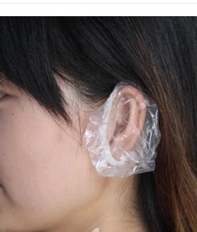 一次性防水耳套焗油染发沐浴防耳洞进水护耳朵男女儿童包邮100只