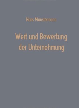 【预售】Wert Und Bewertung Der Unternehmung