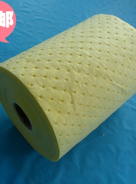 万用型2mm黄色吸液卷 卷状吸液棉 化学品吸附棉吸酸棉 40cm*50m