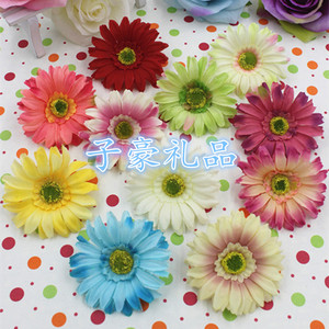 新款仿真金光菊花 绢花 假花 DIY发夹 头饰衣服帽子装饰花6.5CM