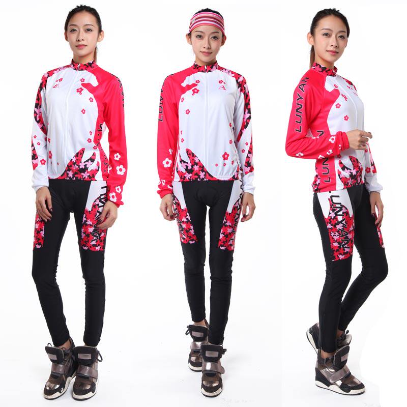 秋冬抓绒骑行服套装长袖自行车服山地车装备上衣裤子定制