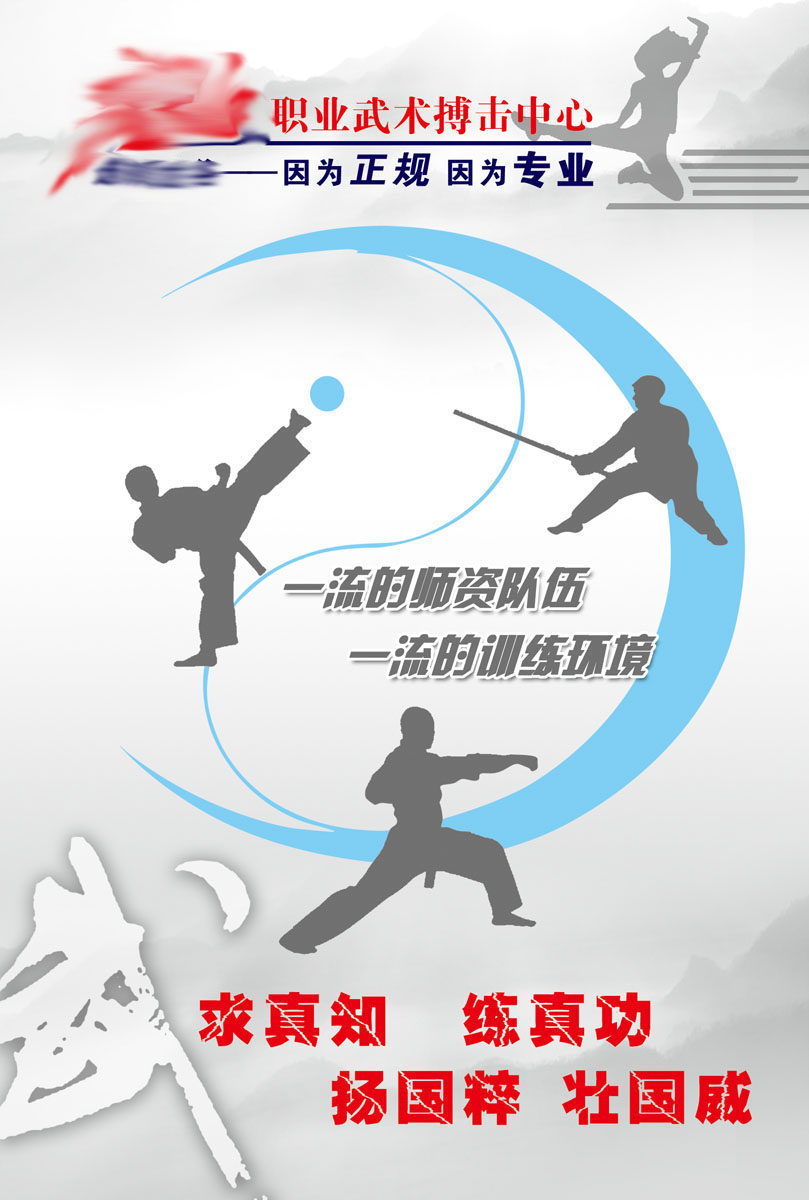 海报印制651素材550武术搏击中心宣传海报单张