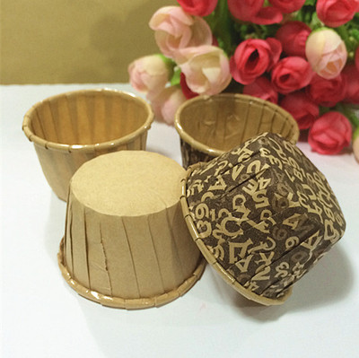 3830耐高温蛋糕纸杯CUPCAKE小号卷口马芬杯蛋糕模具淋膜纸杯100只