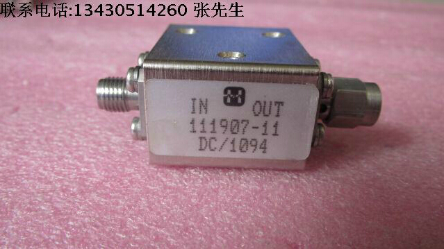 美国HARRLS进口 111907-11 4.3-5.8GHz SMA RF 射频微波同轴隔离器 质量包好，包能用 可提供详细测试图 请放心购买 频率范围：4.3-5.8GHz 插损:＜0.8dB， 隔离度.:＞20dB， VSWR:＜1.35，SMA接头