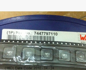 7447797110  WE1R1 1.1UH 16A 10X10X4.5MM WURTH贴片功率电感