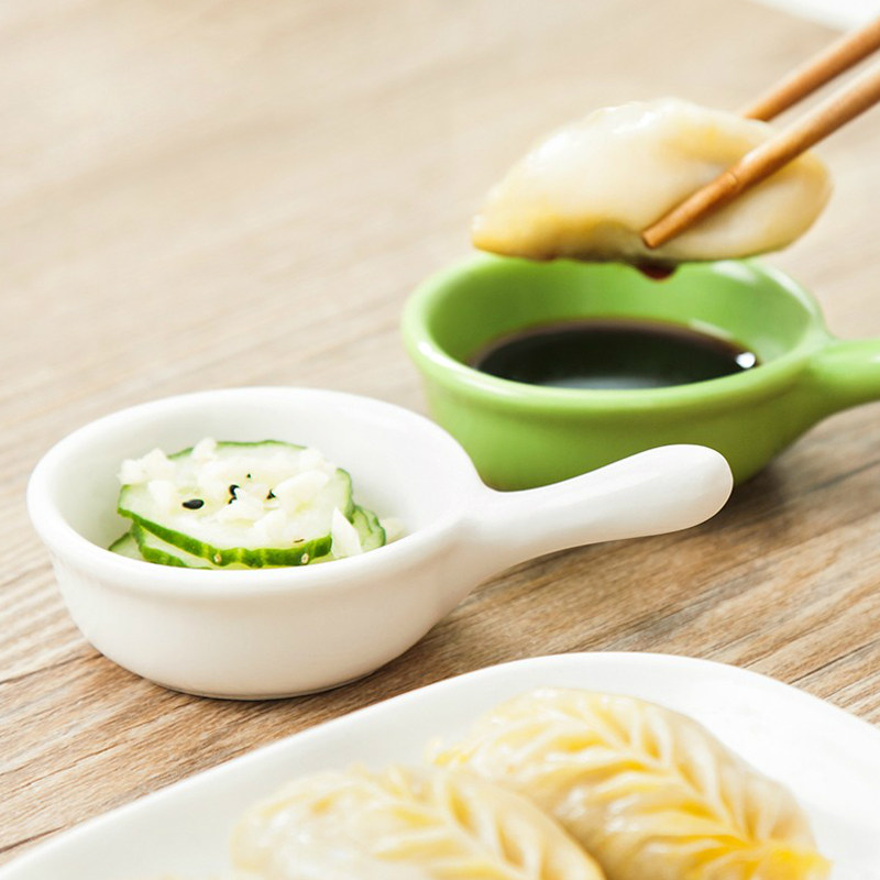 日式创意陶瓷味碟酱醋碟家用火锅小味碟纯白色醋碟饺子调味碟小号