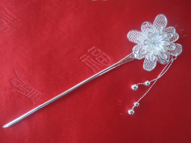 发簪99纯银簪子发饰银钗发钗发针古典纯银流苏步摇百搭女饰品