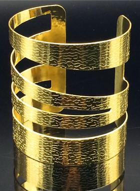 金色夸张开口夜店手环