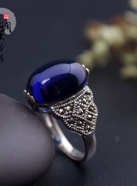 纯银复古饰品大气活口戒指