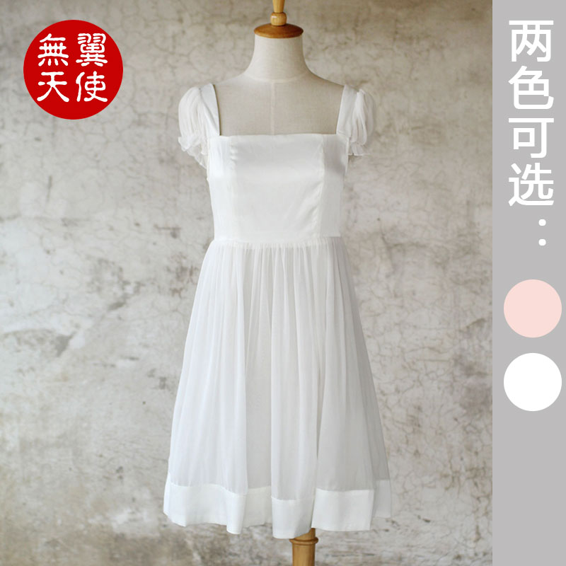 連衣裙短小禮服Holiday可愛蘿莉軟妹雪紡姐妹裙閨蜜裝淑女顯瘦