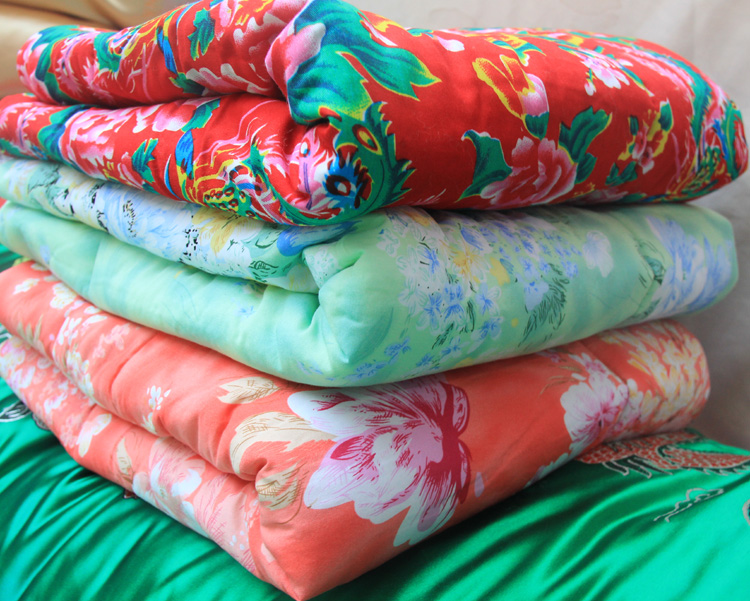 婴儿包被薄被儿童手工小被绗缝被婴幼儿便宜尿被尿垫东北大花布被