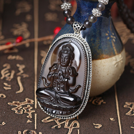 卜安堂冰种925银包边大日如来佛十二生肖羊猴本命佛守护神吊坠