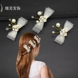 Thời trang ngọc trai bện kẹp tóc kẹp tóc bướm rhinestone clip nhỏ beanie clip phụ kiện tóc kẹp tóc clip nhỏ kẹp tóc cho bé gái