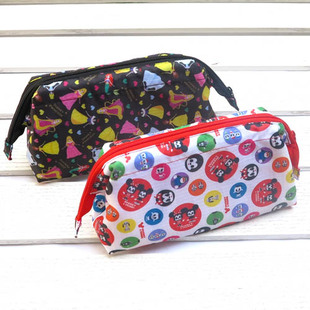 日本原单经典钢丝定型化妆包 收纳包 笔袋 收纳袋