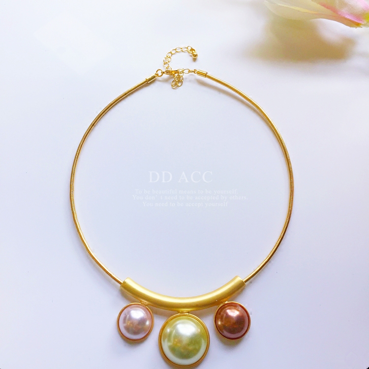 dd流砂系列ins大撞色名媛珍珠