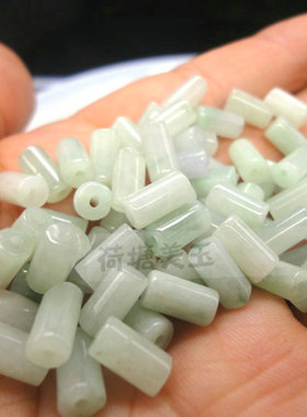 diy天然玉石手链冰种路路通桶珠