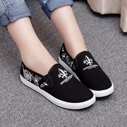 Lazy fall 2015 the Korean version of a pedal shoes flat shoes and leisure students comfortable canvas shoes sneakers women's shoes