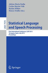 Speech Processing and Language 预订 Statistical