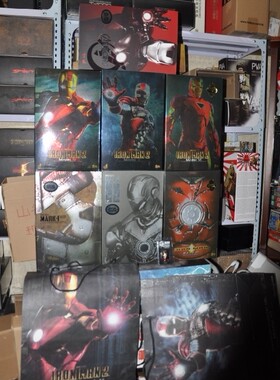 hottoys ht 1:6 mk1mk2mk3mk4mk5mk6mk7钢铁侠VIP版限定会场全套