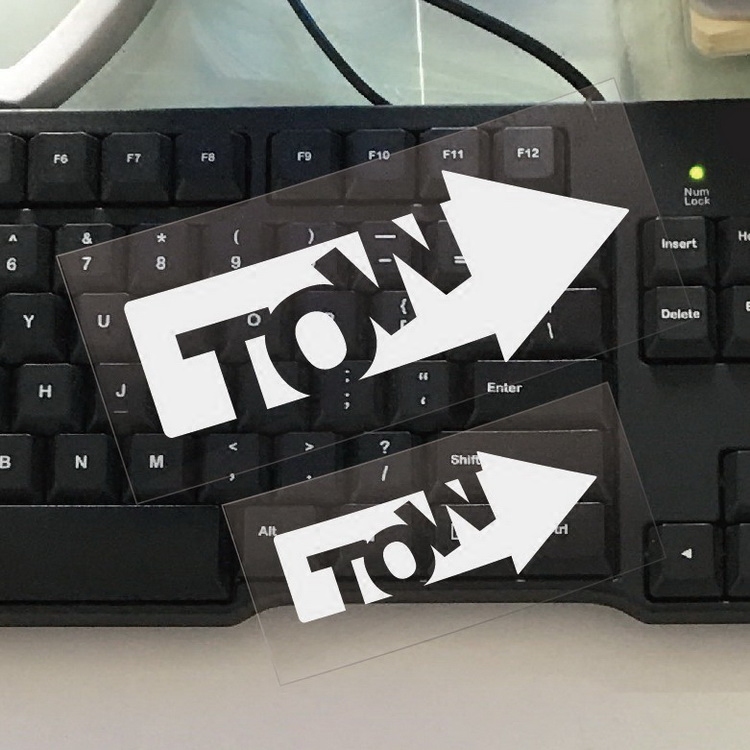 牛牛潮贴个性汽车反光贴纸 tow箭头 low涂鸦机车自行车潮流贴花