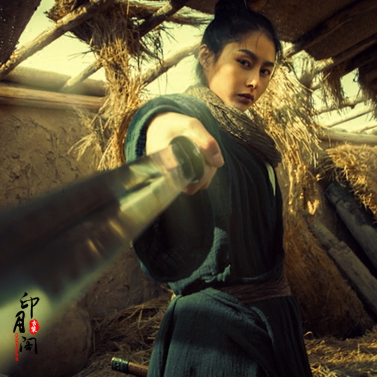 黑色女侠汉服棉麻影视古装