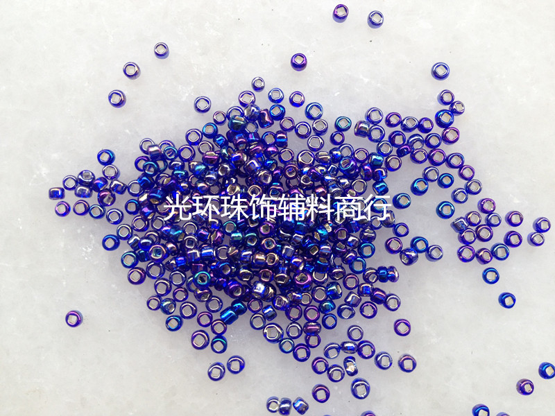 宝蓝色玻璃辅料珠子