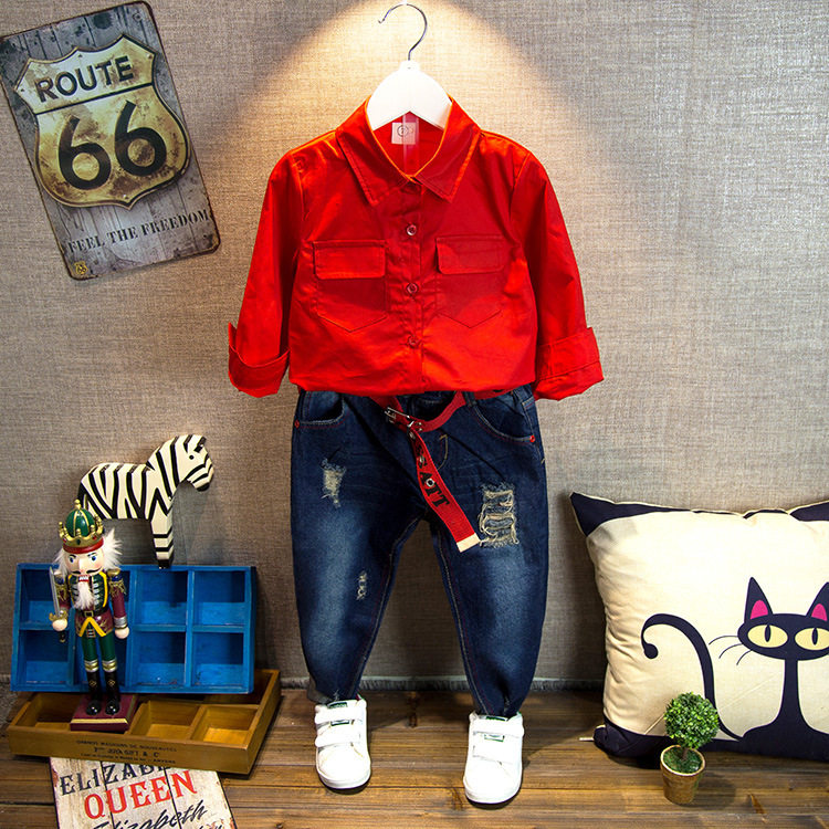 Chemise garcon à manche longue - Ref 2074212 Image 1